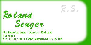 roland senger business card